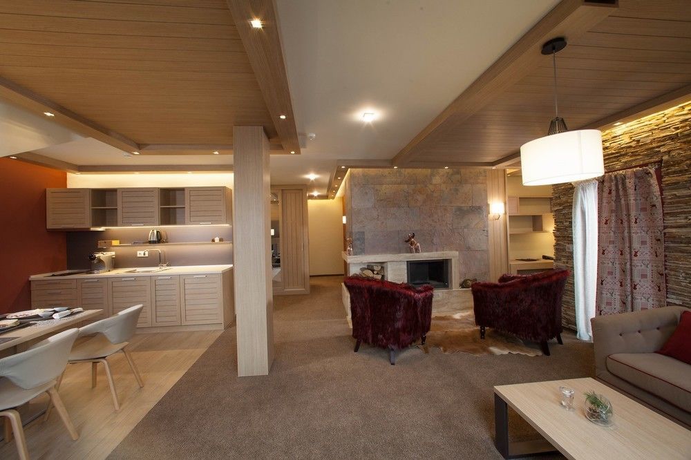 Amira Boutique Hotel Bansko Exterior foto A 3D rendering of a living room